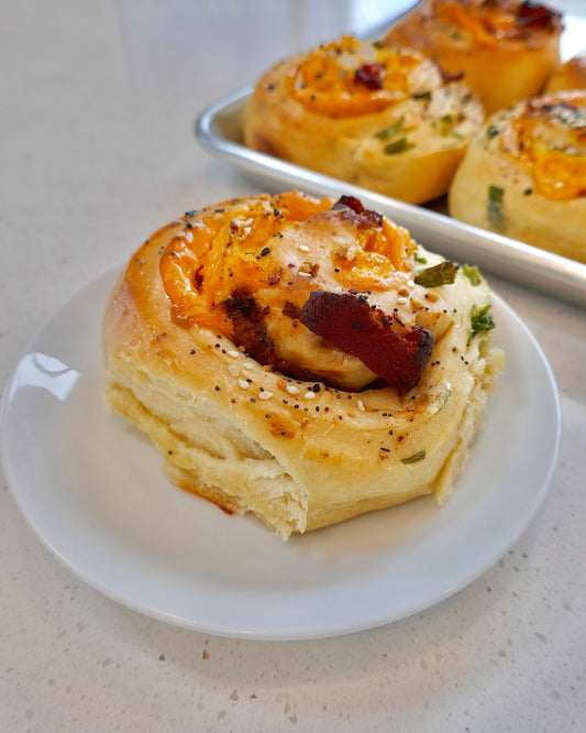 Scallion Bacon Egg and Cheese Roll