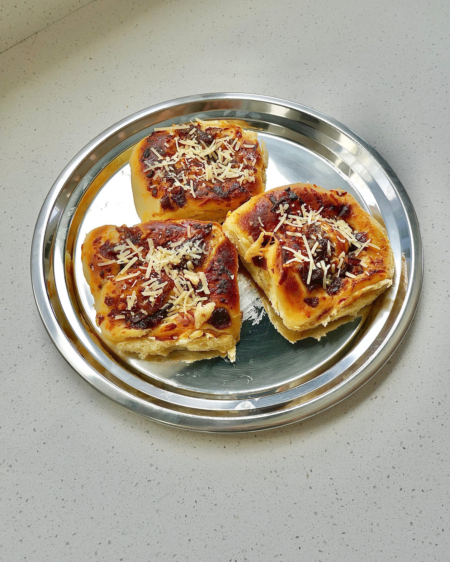 Caramelized onion garlic cheese